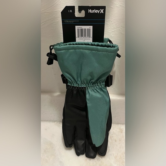 NEW HURLEY - Men’s water resistant adjustable breathable grip Snow Gloves - Picture 9 of 13